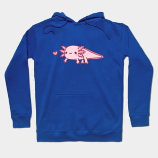 Cute Little Pink Axolotl Doodle Hoodie